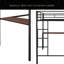 Lit mezzanine simple en métal avec bureau, échelle et garde-corps, lit mezzanine pour chambre à coucher-1261074090