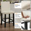 Hort 25" H Mid-century Modern Fabric Upholstered Solid Wood Counter Stool with Low Back-456962521