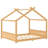 Natural Queen House Bed Frame, Solid Pine MDF & Plywood-400290141-400290130