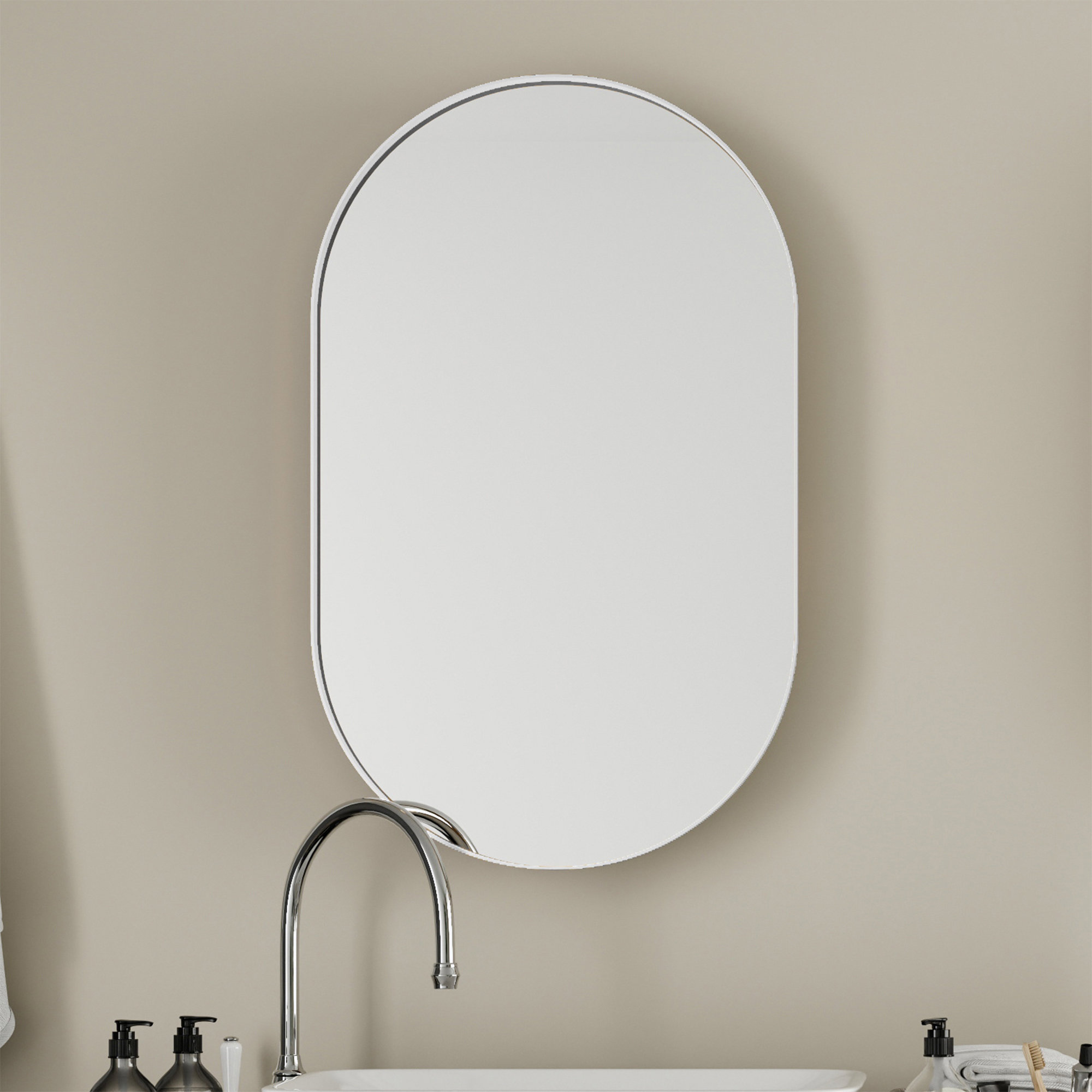 Oval Recessed Medicine Cabinet
