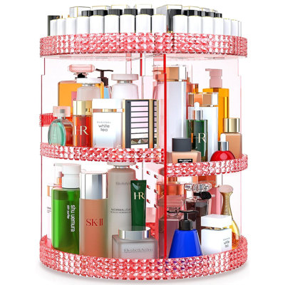 360-Degree Rotating Makeup Organizer With Adjustable 7-Tier Storage, Large Capacity Cosmetic Display Stand For Brushes, Skincare And Beauty Accessories, Durable Acrylic Design