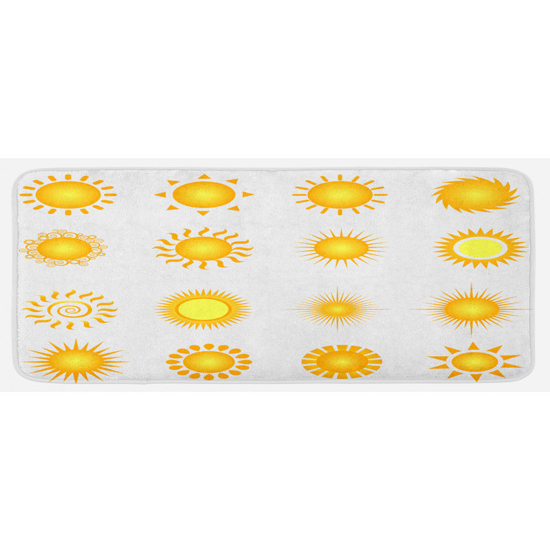 Tapis de cuisine blanc varié