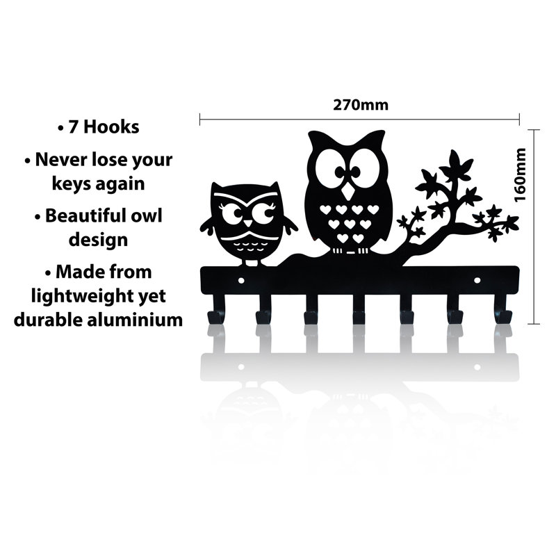 Sterre Owl Desgin Wall Organiser 7 Hooks