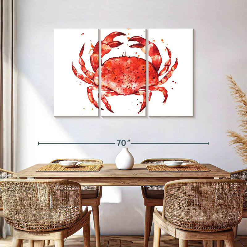 Brampt Cooked Red Crab, 36" H x 57" W