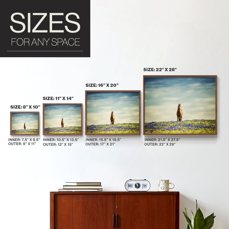 Sunlit Midwest II -Framed Print - Restickable, H 11 po x l 14 po, Noyer