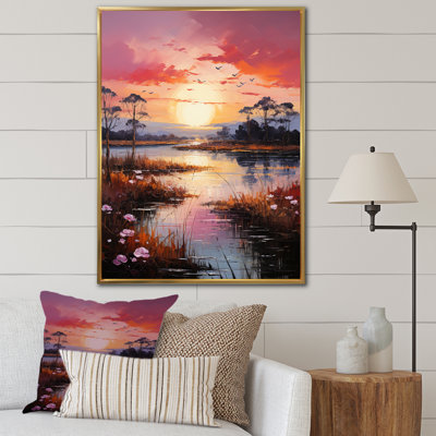«Lakeside Sunrise Tranquility I», reproduction sur toile