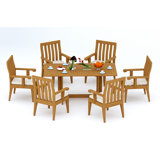 Caranas Outdoor 7 - Piece Teak Dining Set