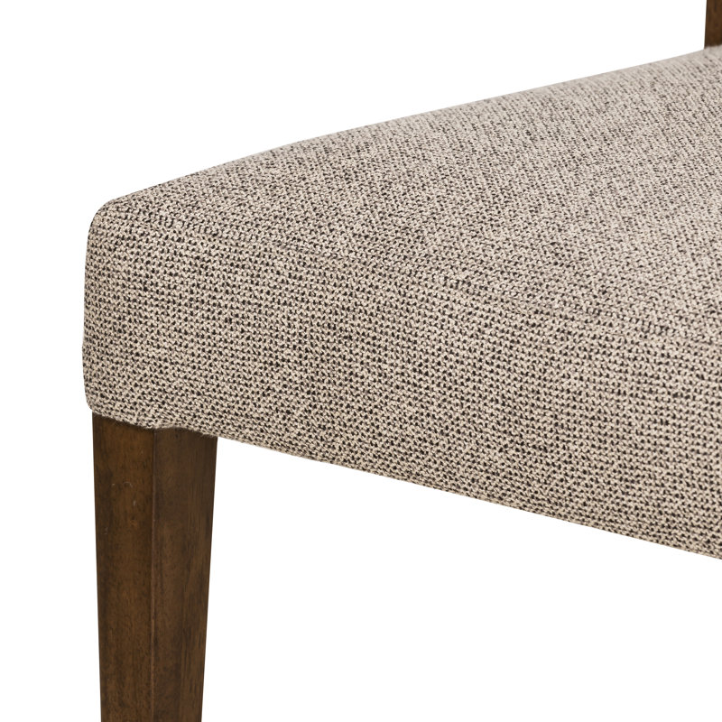 Side Chair in Charcoal, Polyester/Leather Nubuck Charcoal, Brown