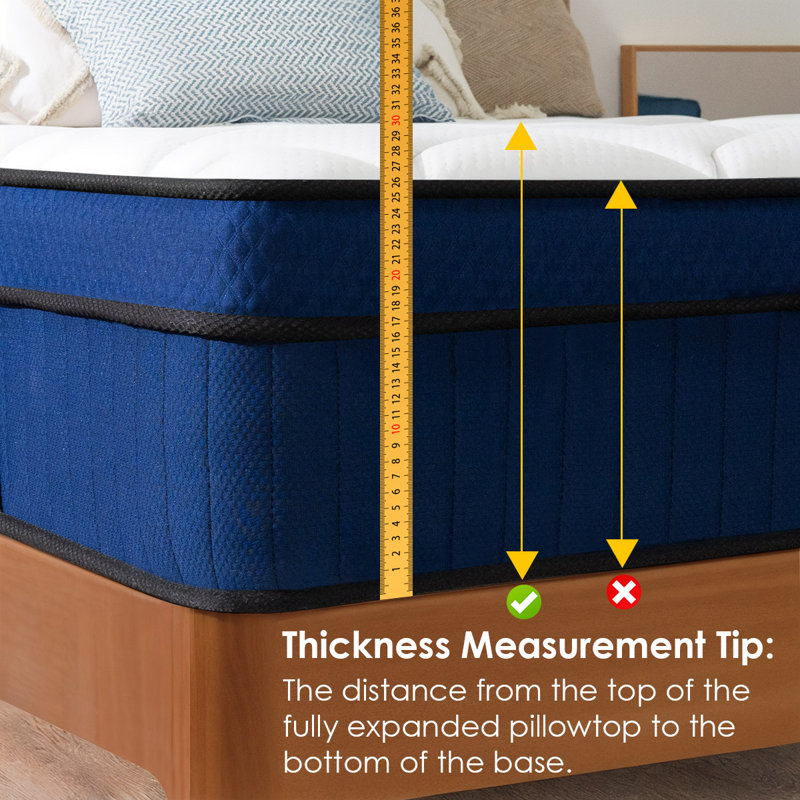 12" Gel Memory Foam Hybrid Mattress In A Box, Medium Feel, Oeko-tex® Certified, King, 12"