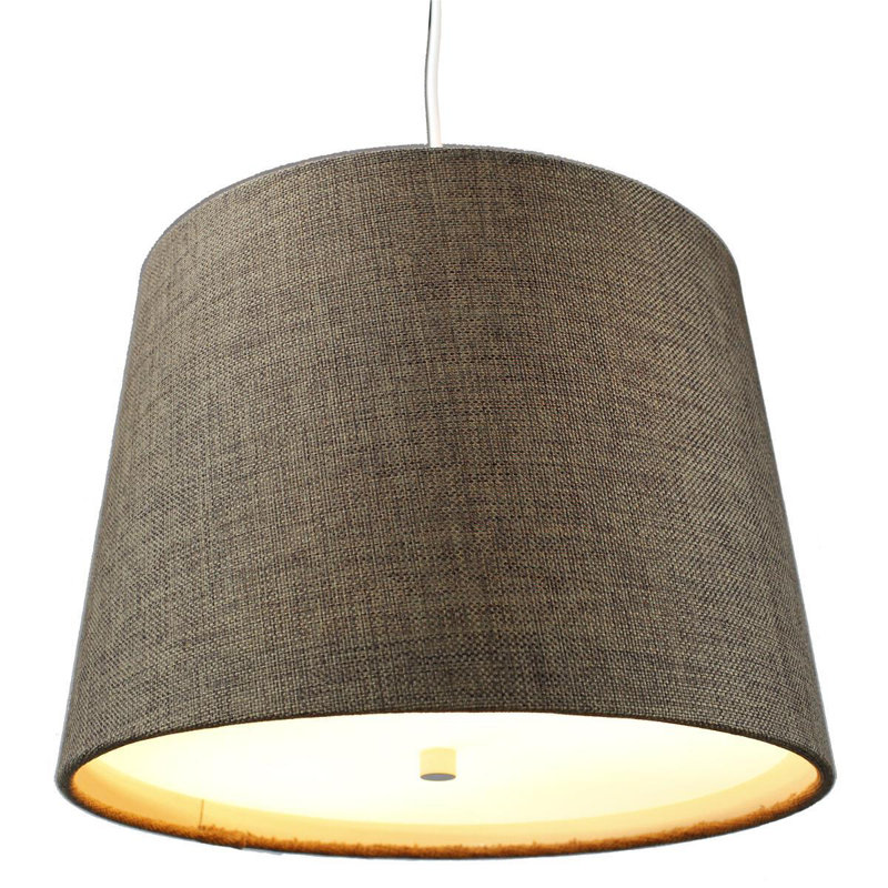 Lustree tambour 2 lumières Dov, H 10 po x l 14 po x p 12 po, Chocolat