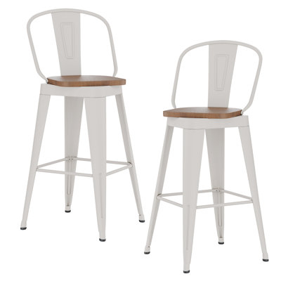 High Back Metal Counter And Bar Stools