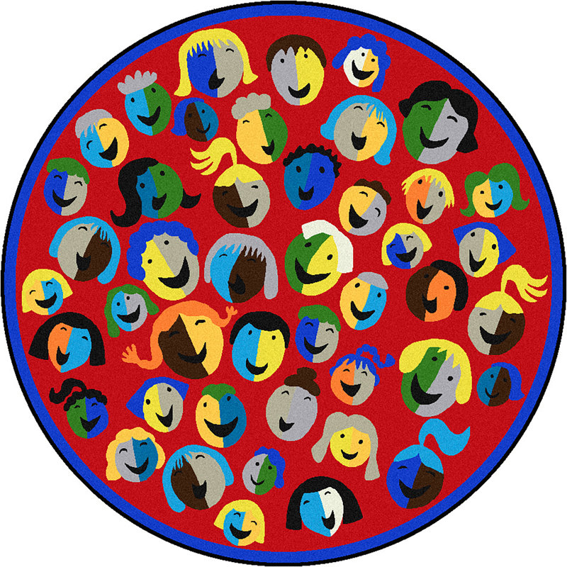 Tapis Just for Kids, Rond 7 pi 7 po, Bleu