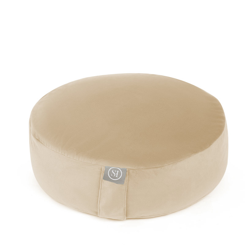 Coussin de méditation, coussin de yoga rond, Beige