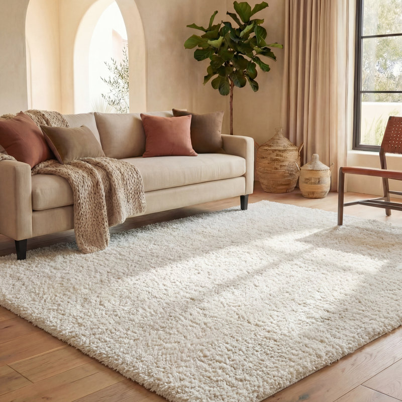 Brittney Performance solid color shag rug, Rectangle 8 pi x 10 pi