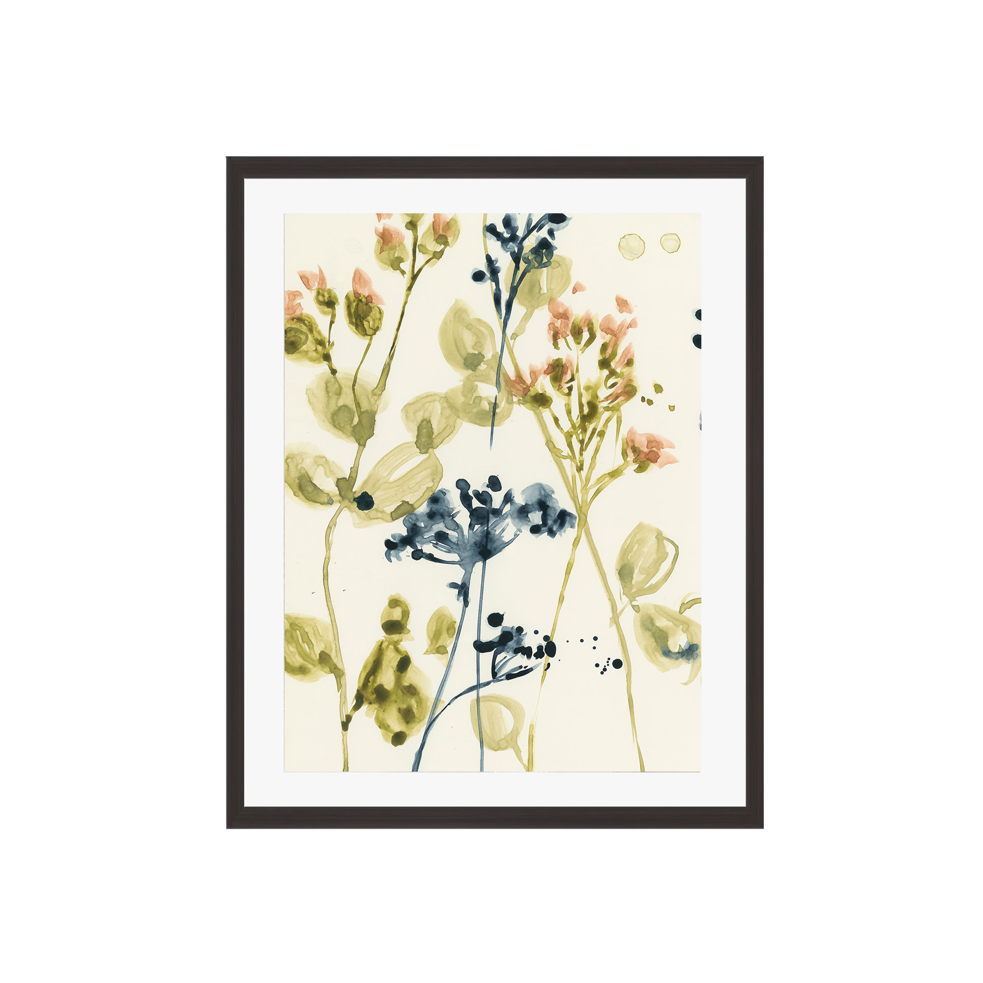Blush Buds II by Jennifer Goldberger, Espresso, 20"H x 20"W