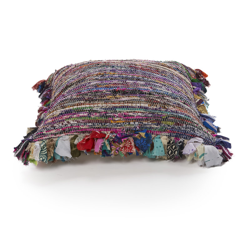 Housse de coussin carré en mélange de coton sahi