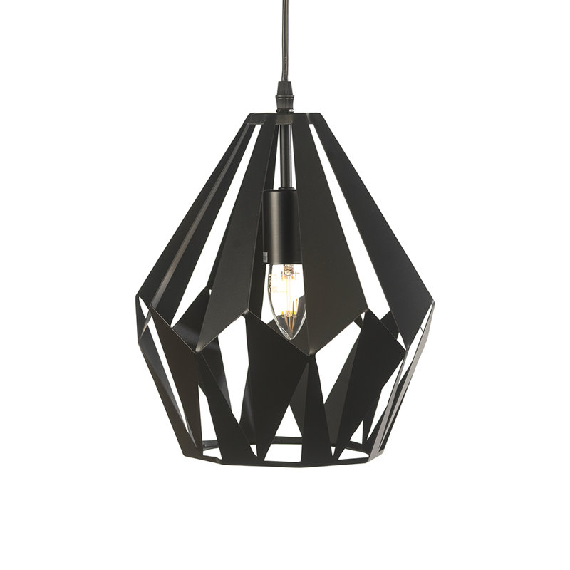 Arkia 1 - Light Geometric Pendant, Black, 38cm H x 30cm W