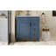 Meuble-lavabo de 30 po avec lavabo en céramique, petite armoire de salle de bain, armoire moderne avec 2 tiroirs et tablette réglable-240491667