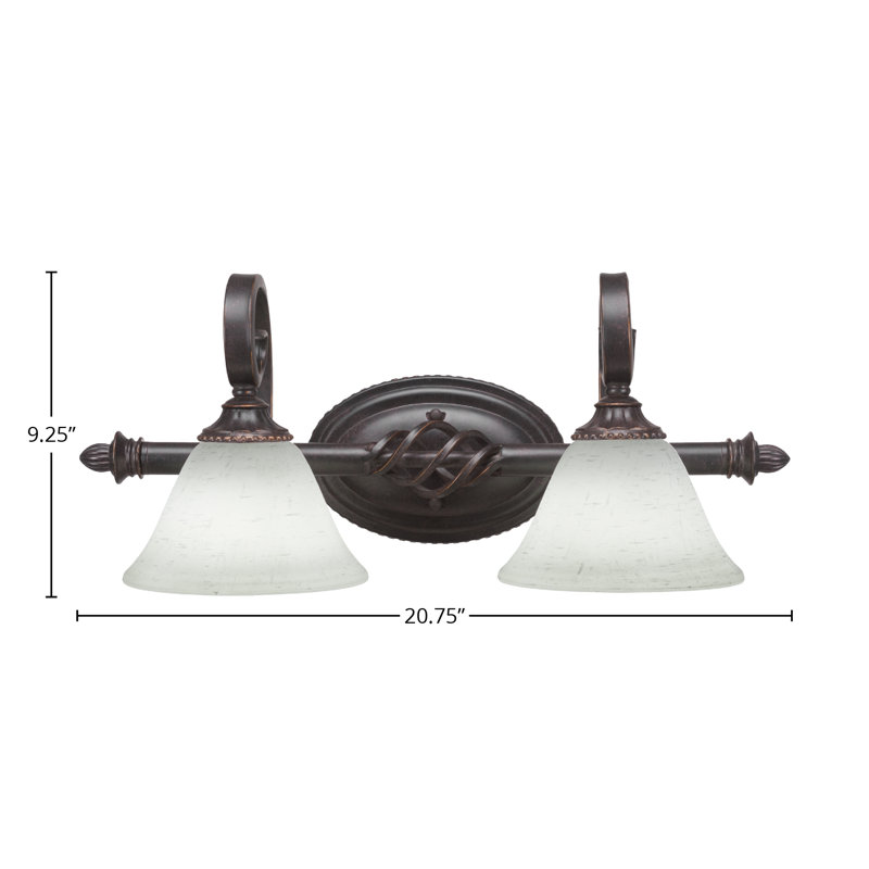 Eleganté 2 Light Bath Bar, White