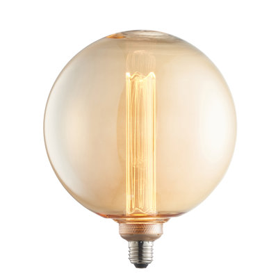 2.8W E27 ES XL Amber Globe LED Non-Dimmable - 120lm 1800K Warm White