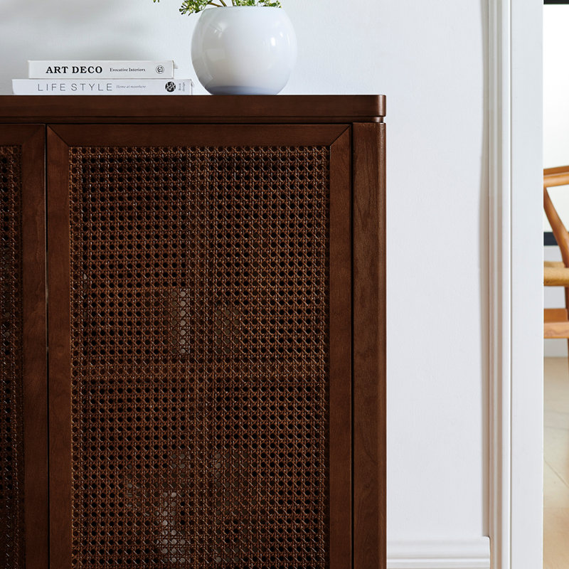 Retro 2 - Ratten Door Sideboard, Walnut