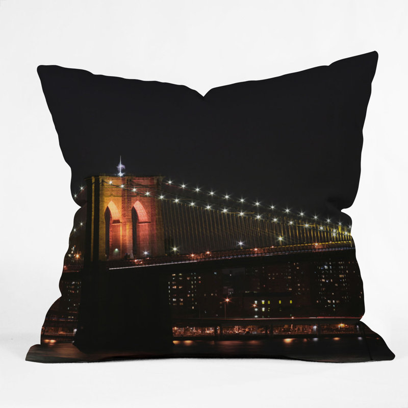 Coussin Leon Leon Oxby Brooklyn Bridge, 20 po x 20 po