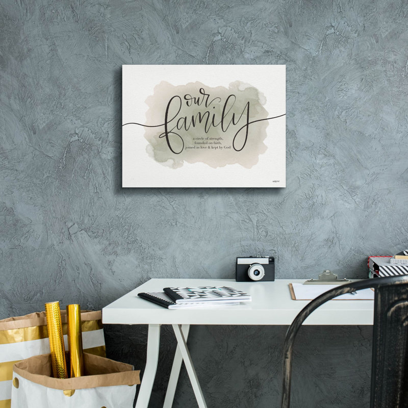 «Our Family» par Imperfect Dust, art mural sur toile, H 12 po x l 16 po x P 0,75 po