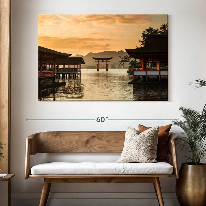 Famous Itsukushima Shrine, 34" H x 51" W