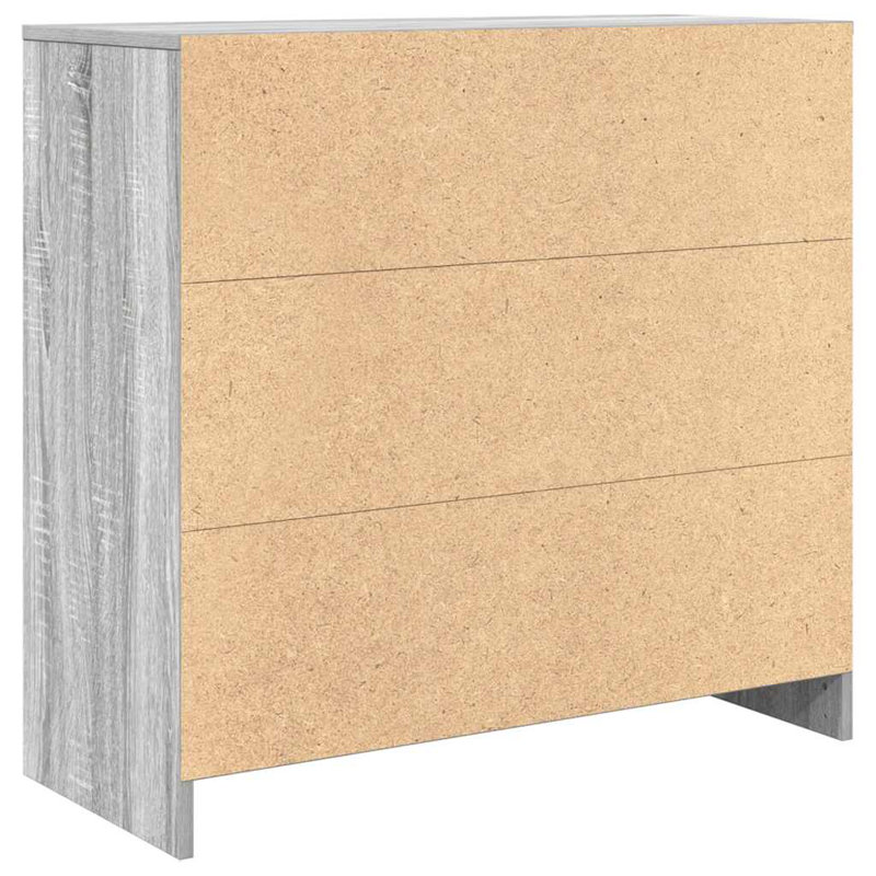 Sideboard With Drawer 80X34x76 Cm Engineered Wood, Grey Sonoma