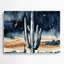 «Southwestern Plants Saguaro Cactus», art mural gris en métal