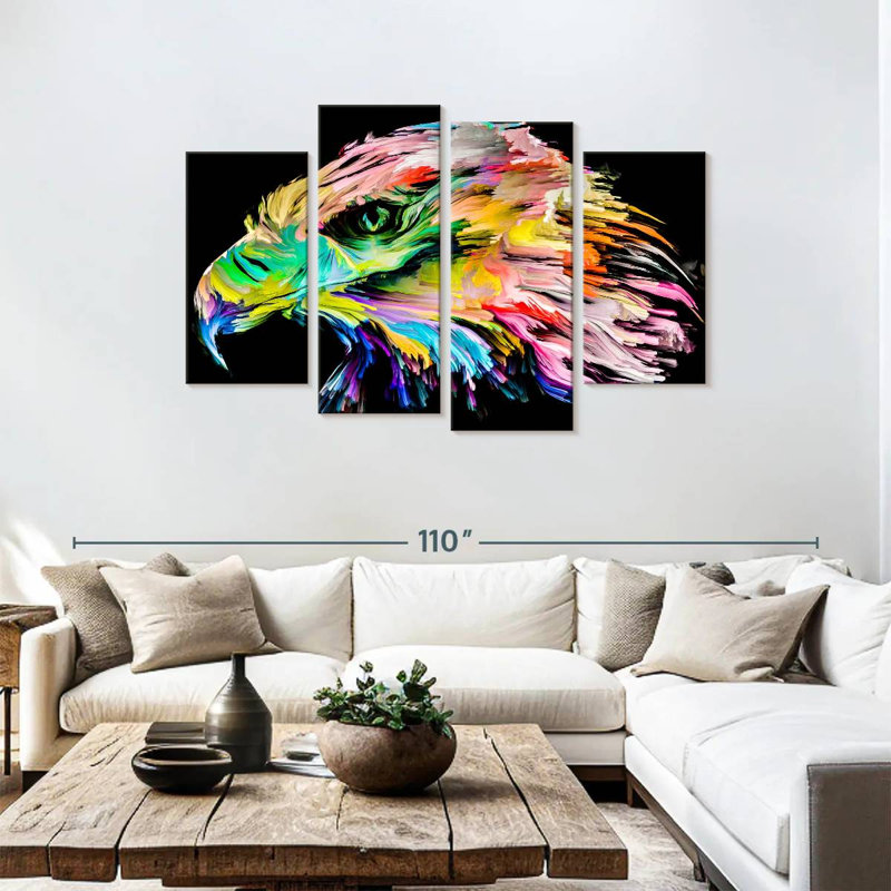 Brampt Colorful Eagle, 48"H x 75"W