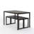 Winterton 3-Piece Dining Table and Bench Set – Space-Saving Kitchen Table with Sturdy Steel Frame & MDF Wood Surface – Seats 2-4 – Small Dining Set - 4 Person Dining Table and Bench-1003614469-1018272829