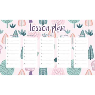 Magnetic Lesson Plan Pastel Forest