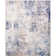 Sorbus Area Rug, Machine Washable, Non-Slip, Low Pile Indoor Carpet with Rubber Backing - Blue (Drift)