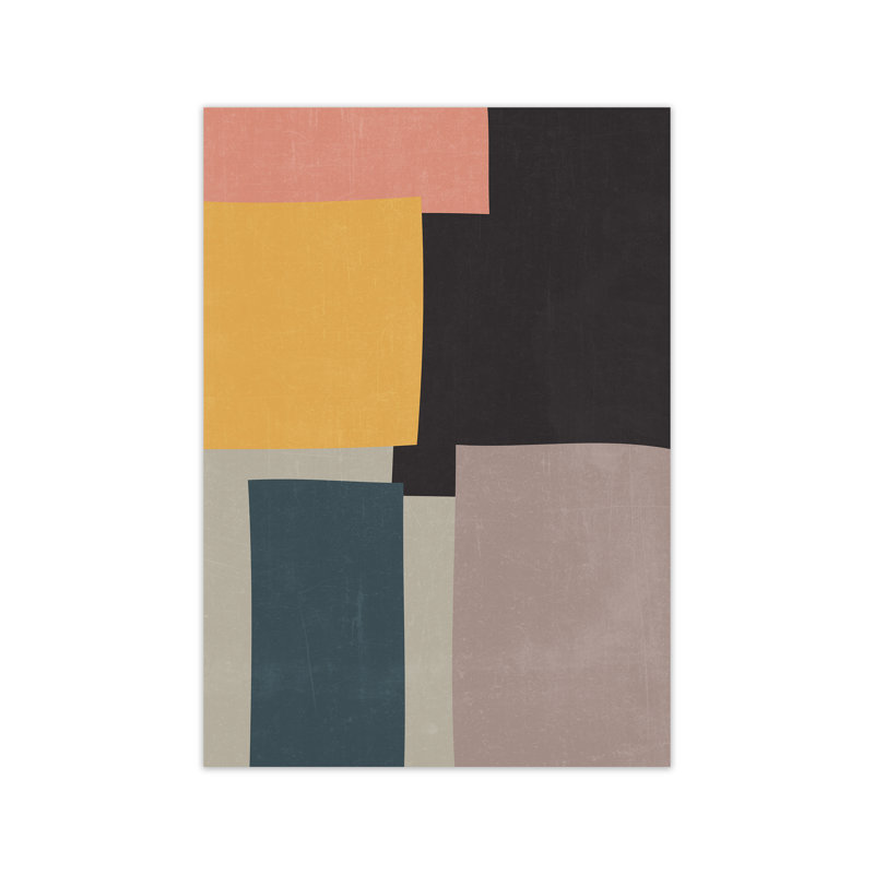 Abstract Block Art Original - Print, No Frame, 59cm H x 42cm W x 1cm D