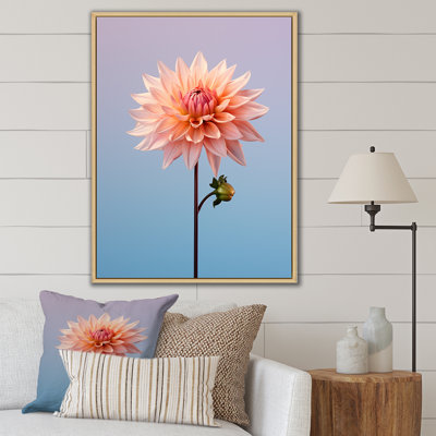 Fleurs éternelles de dahlia rose - imprimé