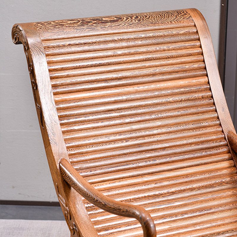 Chaise berçante en bois massif