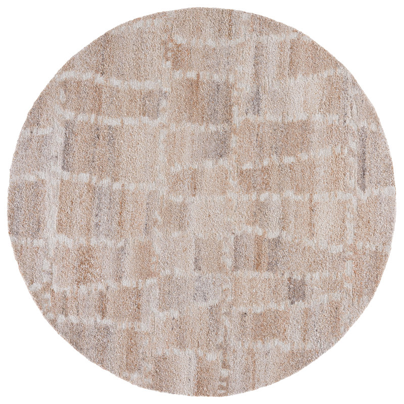 Harvest Hand Tufted Performance Abstract Indoor Rug, Round 6'