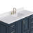 Stafford 54.25 " W Freestanding Standard Free Standing 1 Single Vanity Bathroom Vanity With Carrara Quartz Top-94668877