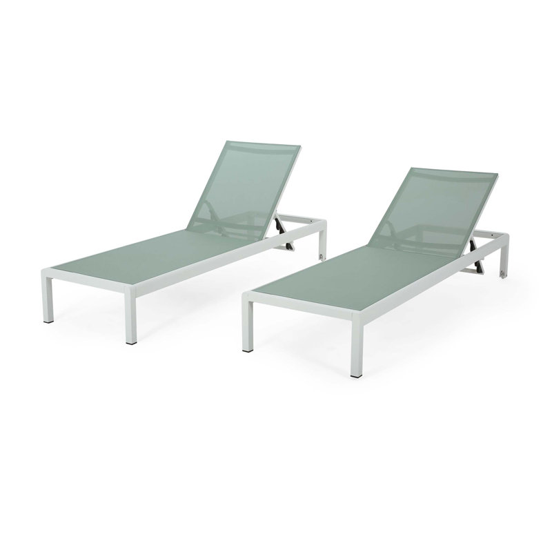 Chaise longue Cape Coral Kd (Mp2), Écru Vert