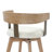 26" Modern Swivel Counter Height Bar Stool with Performance Fabric Upholstery, Curved Wood Back & White-Washed Wood Legs, Ivory – Janice by Pipp & Liv (Single)-1783269631