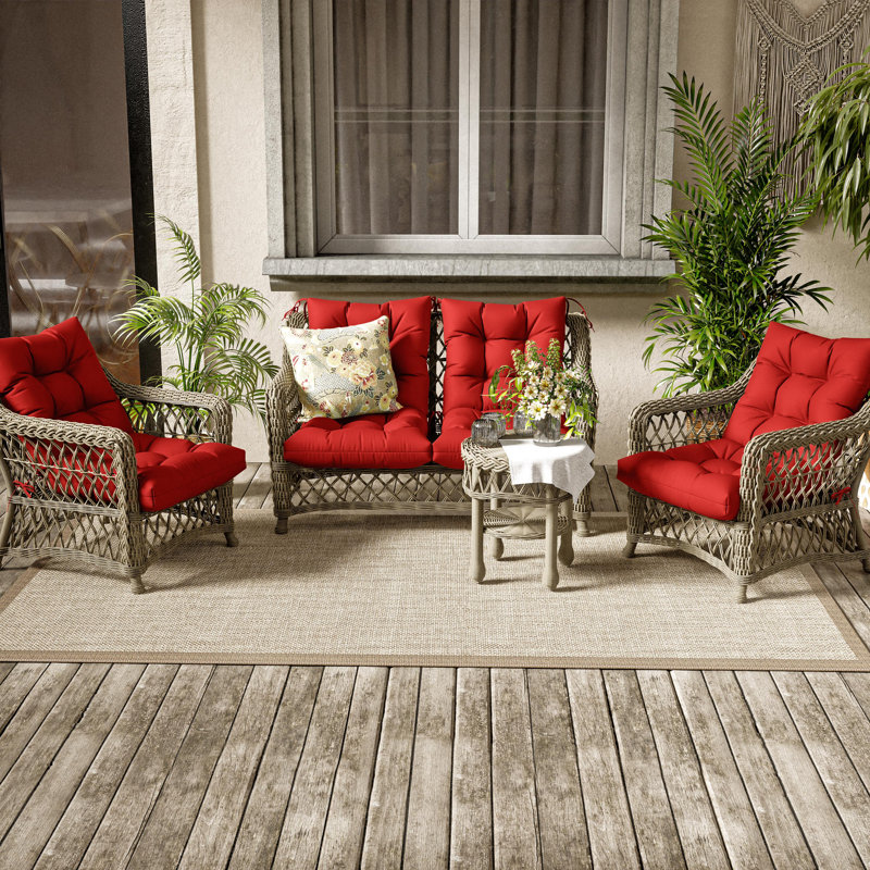 Outdoor/Indoor Seat / Back Cushion, Red