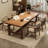 Tan Rectangular Solid Wood desk-1881605077