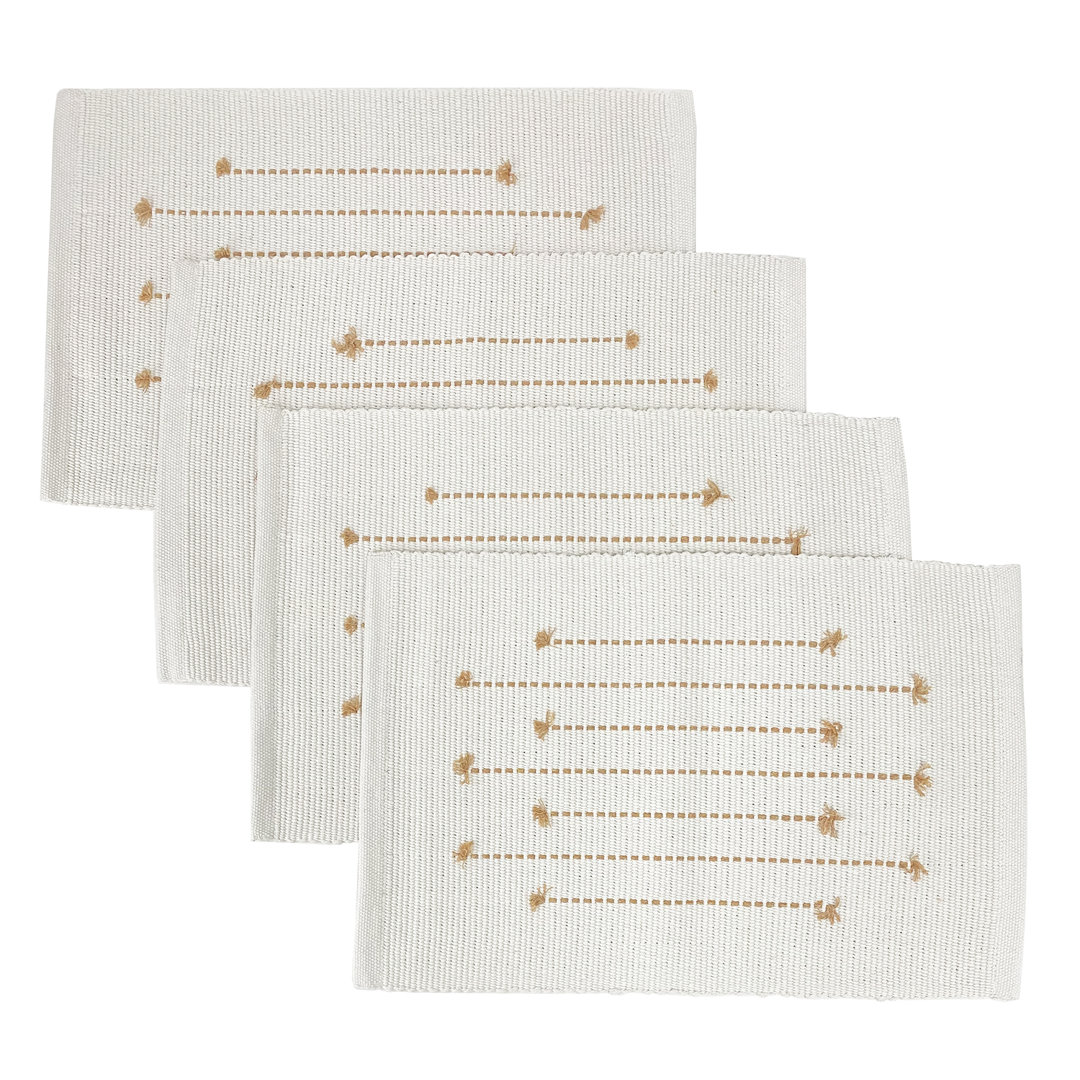 Anae Cotton Striped Rectangle Placemat (Set of 4) Dakota Fields 