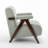 Dormon Upholstered Boucle  Armchair with Solid Wood Legs-1302436130