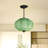 Vintage Glass Semi Flush Mount Ceiling Light,Pumpkin Chandelier-548734950
