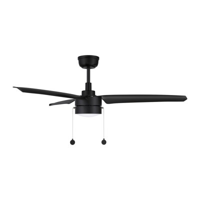 52" DC Motor Pull-chain Ceiling Fan with LED Light, Downrod