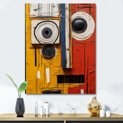 Soulèvement cubique robot jaune et rouge