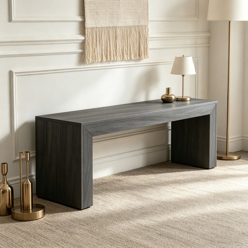 Banc de salle à manger en bois, Noir