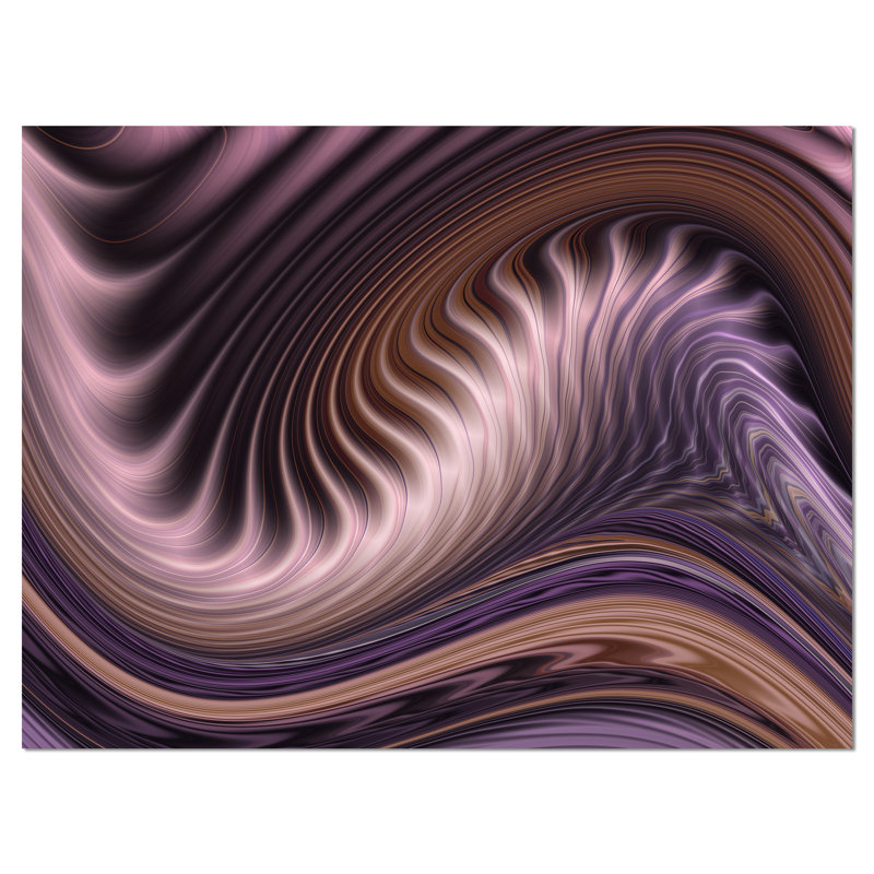 « mauve ondulations », art mural sur toile tendue, H 30 po x l 40 po